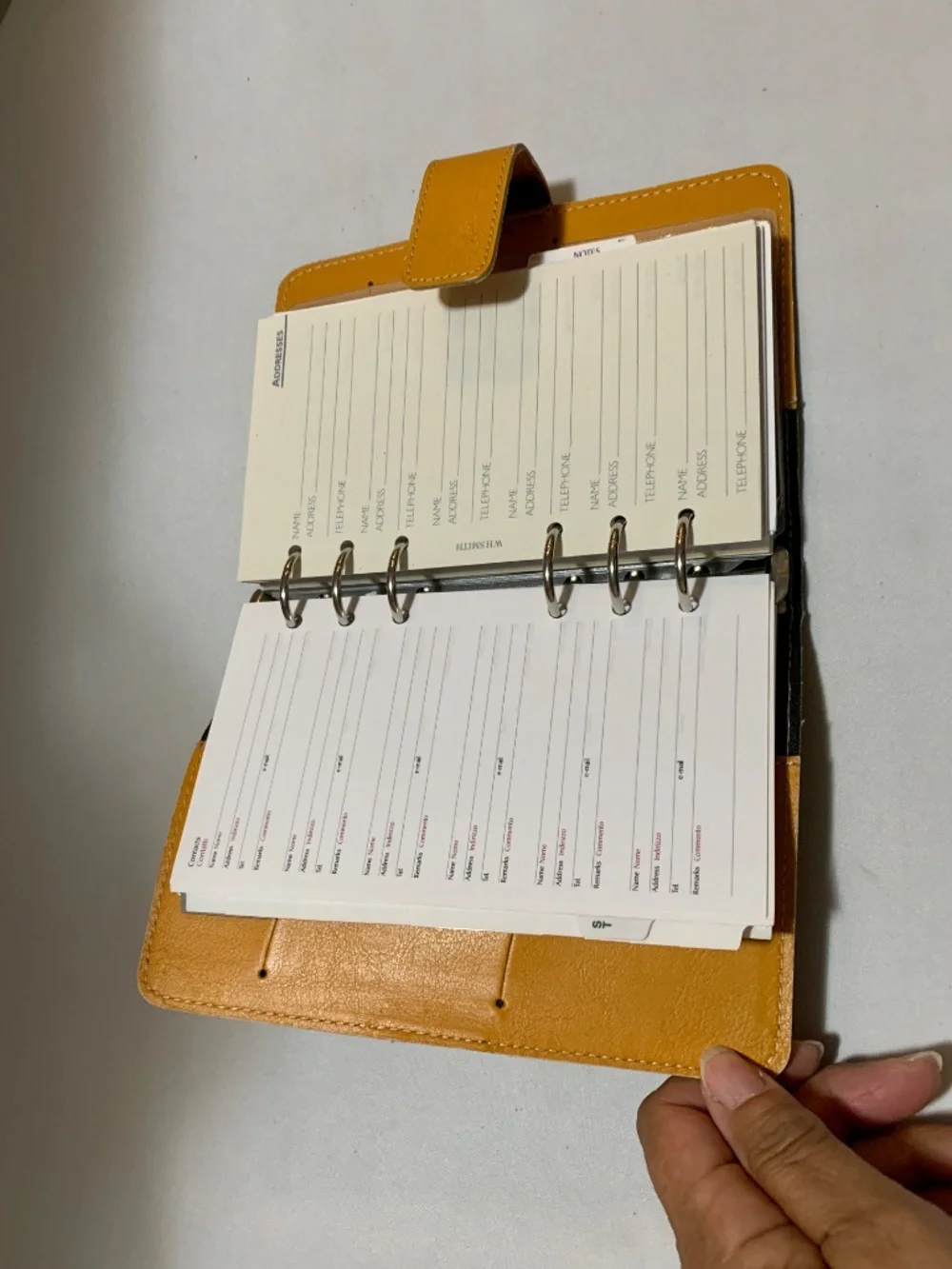 Vintage Classic Personal Planner Organizer 6 Ring - Mustard Color